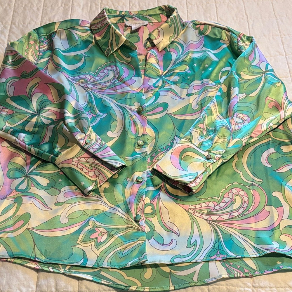 House of Harlow 1960 Pastel Paisley Shirt